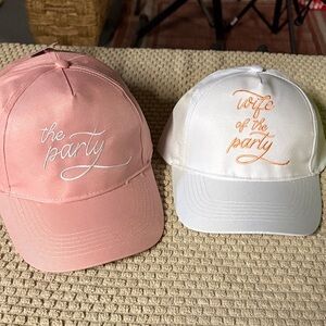 Pink and White Party Caps